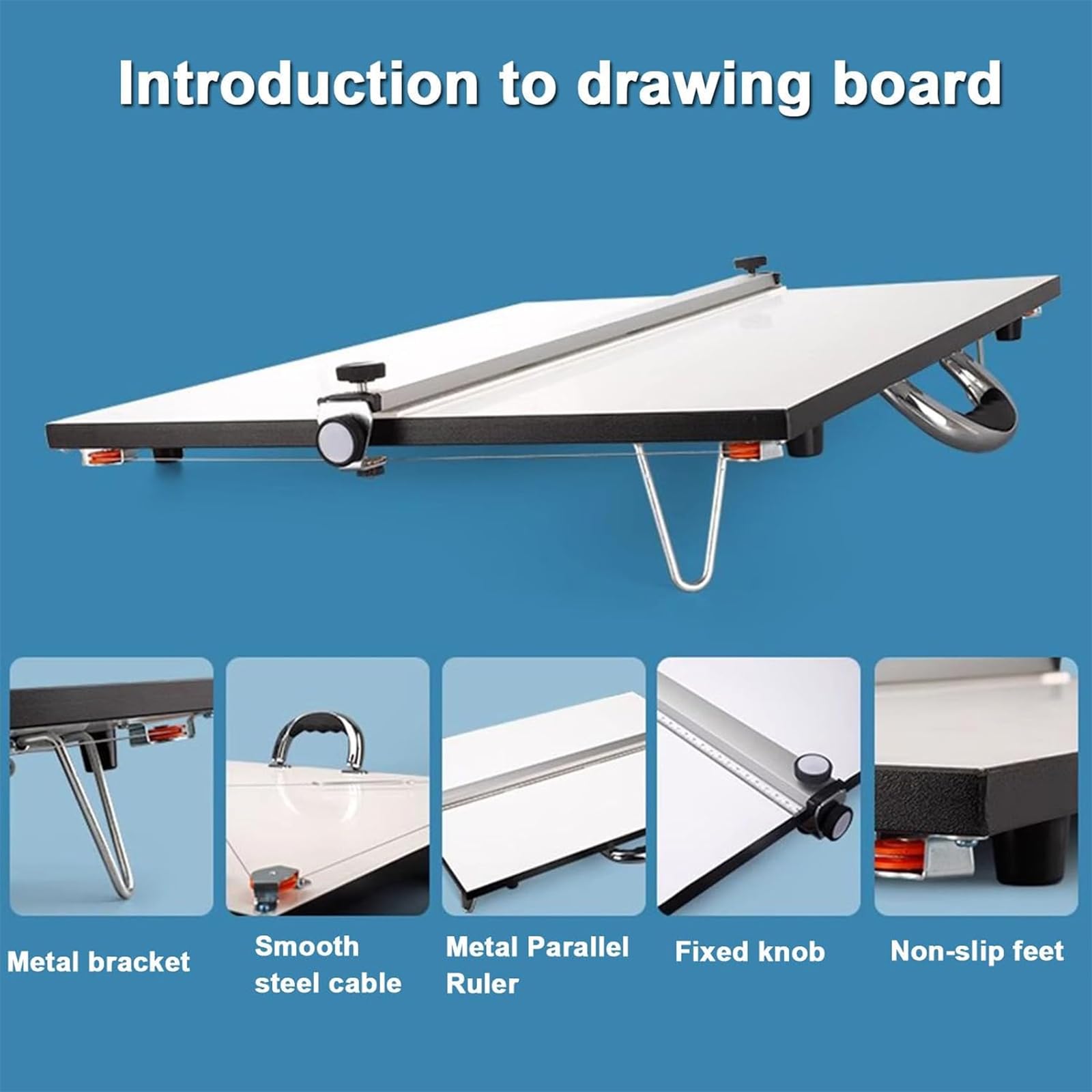 Tragbares Zeichenbrett, professionelles Parallelzeichentafel mit verstellbarem Design und 30° Neigungswinkel für Künstler und Designer