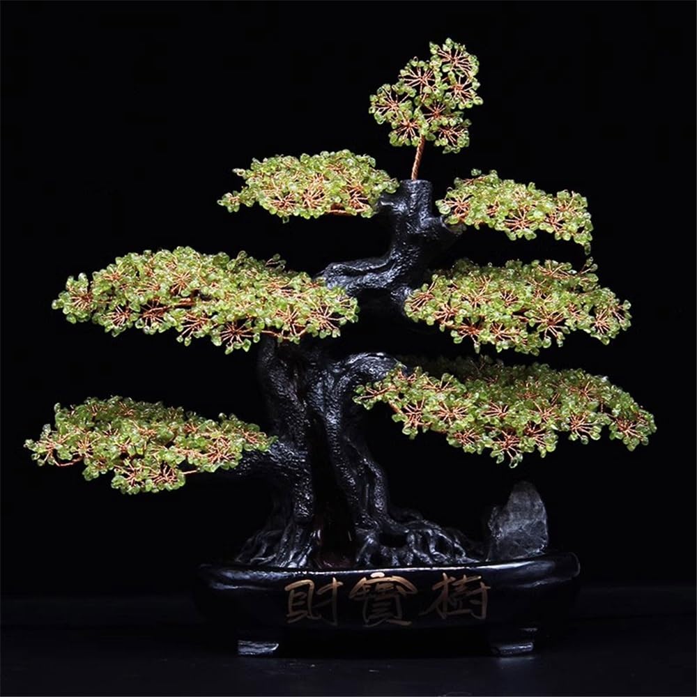 Ornament Kryształowe Drzewo Bonsai Dobre, Feng Shui Reiki Balansująca Ornament, Bogactwo Domu Dobrobyt Dekoracja stołu Drzewo Pieniądze
