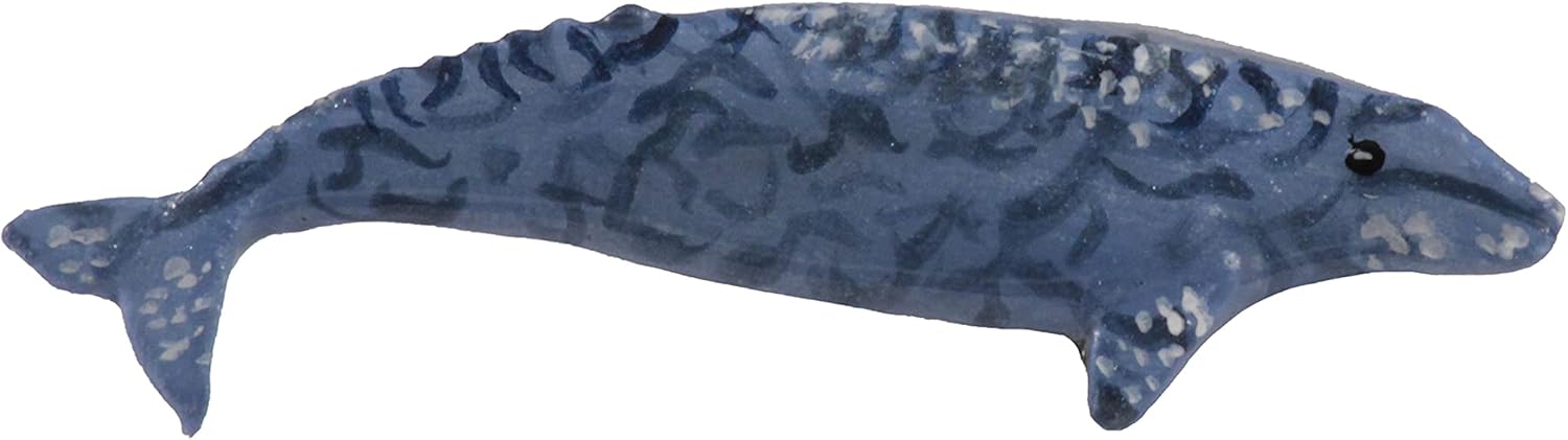 Handcrafted Hand Painted Gray Whale Magnet for Personalizing Home Offices School Classroom Refrigerator Whiteboard Locker - Made in USA - SKU MP080MAG