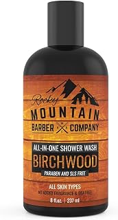Birchwood All-In-One Body Wash – Made in Canada - Shampoo, Body Wash, Conditioner, Face Wash & Beard Wash with Essential Oils - 8 oz by Rocky Mountain Barber Company