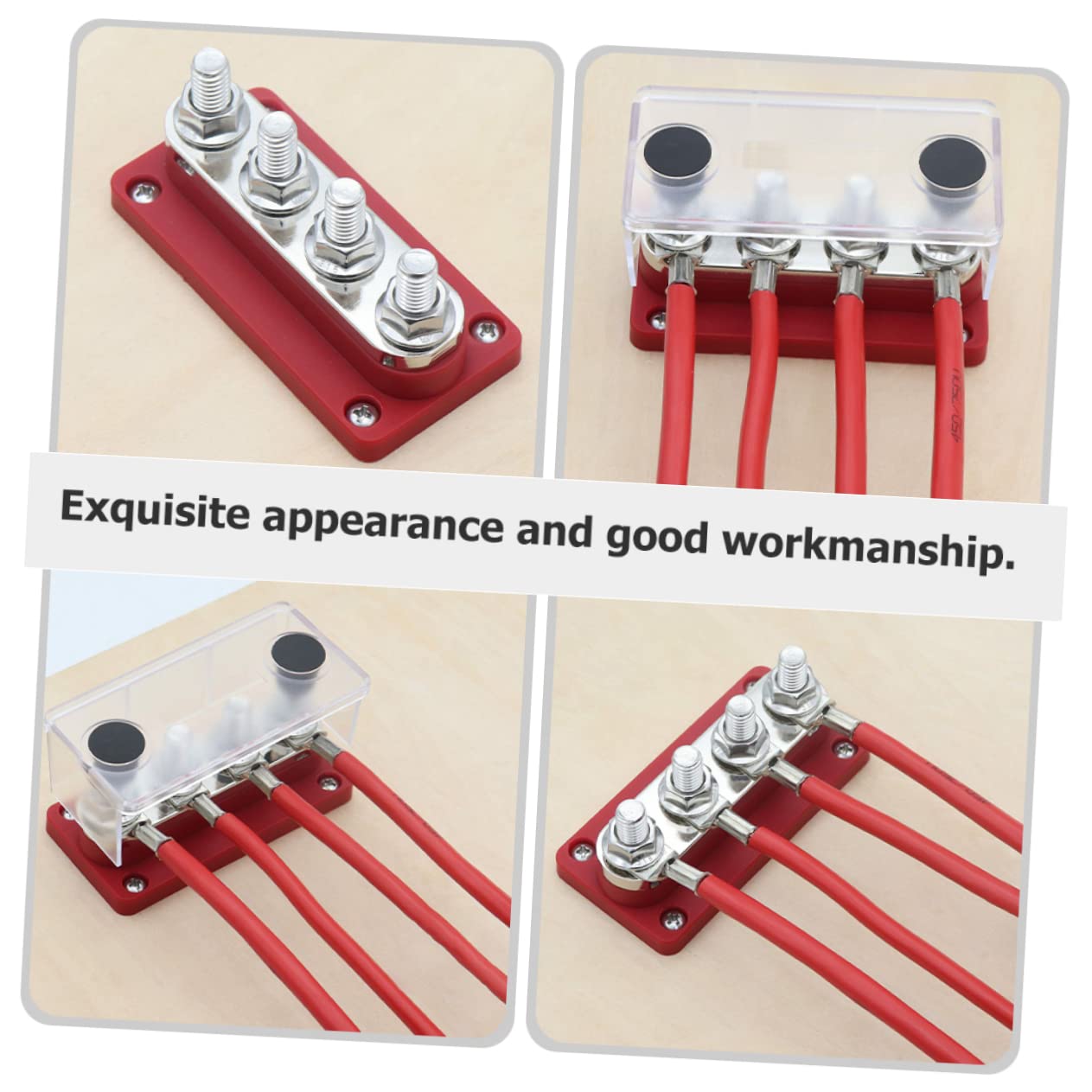 Verteiler Klemmenblock 300a Dc Rot Kupfer für Stromverteilung