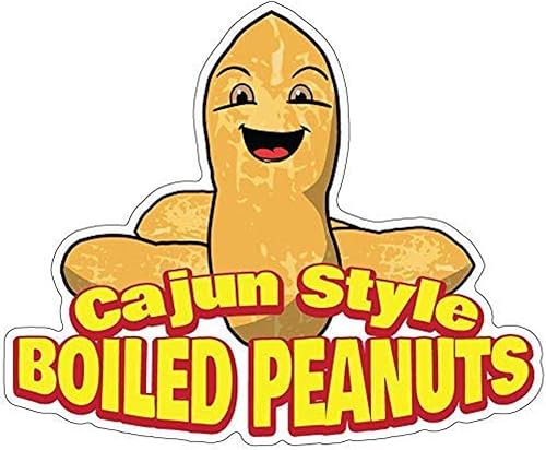 SignMission Cajun Style Boiled Peanuts 8" Decal Concession Stand Food Truck Pegatina Tamaño 8"