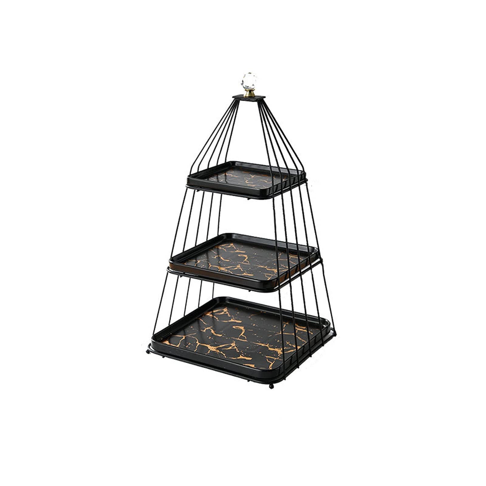 Présentoir à Gâteau Stand de gâteau en céramique à 3 couches avec poignées de luxe Lumière Luxe d'après-midi Tea Dessert Table De Mariage Fête De Mariage Gâteau Stand Passserie Plateau Stand de Gâteau