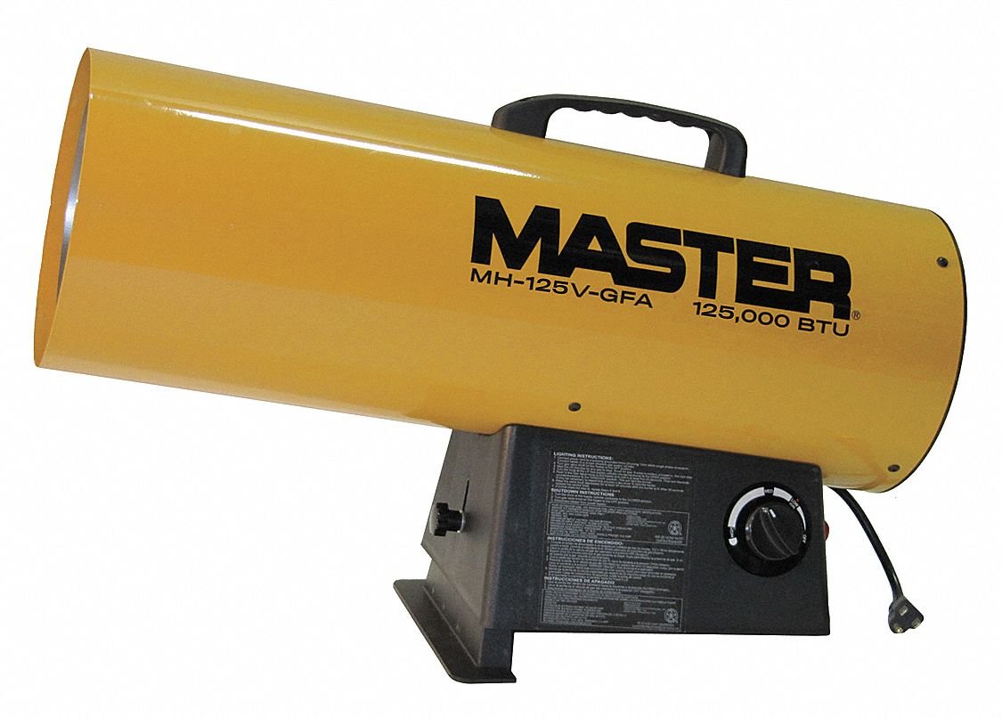 Master MH-125V-GFA 125,000 BTU LP Forced Air Heater, Variable Output