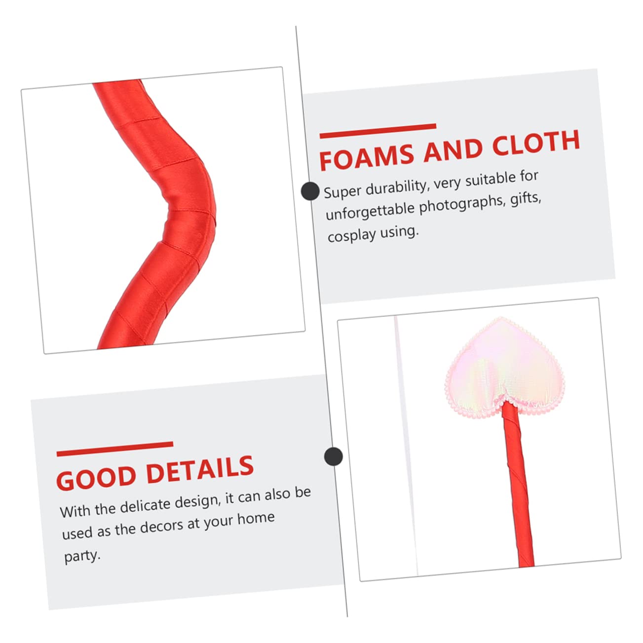 Arc Cupidon 10 Pièces – En Forme De Cœur, Rouge, Pour Cosplay, Saint-Valentin Et Fêtes