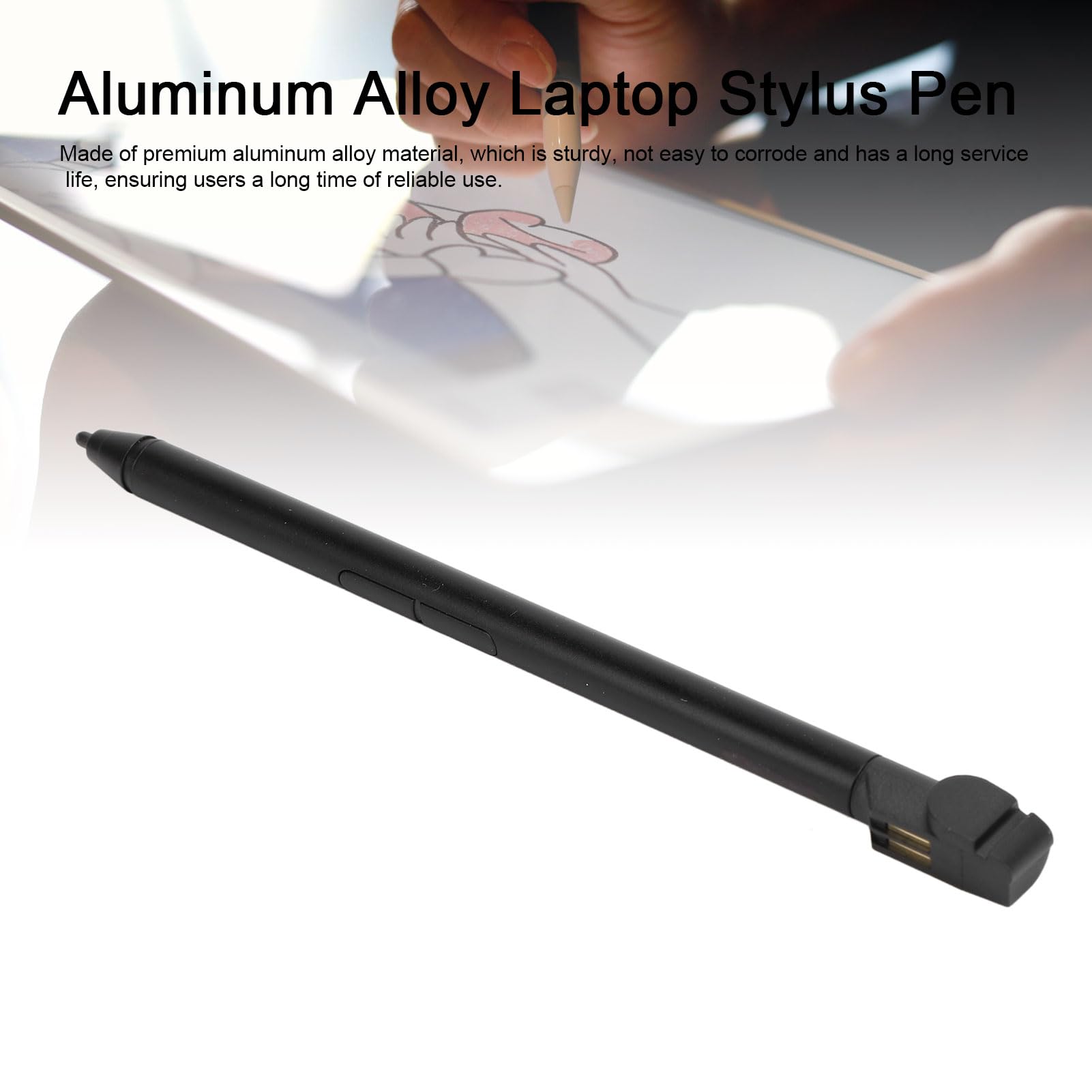 Penna Stilo per Touch Screen, Penna per Tavoletta Grafica con Livello di Pressione 4096 con 2 Pulsanti Personalizzabili, Penna Stilo per Laptop con Disegno Digitale per Notebook