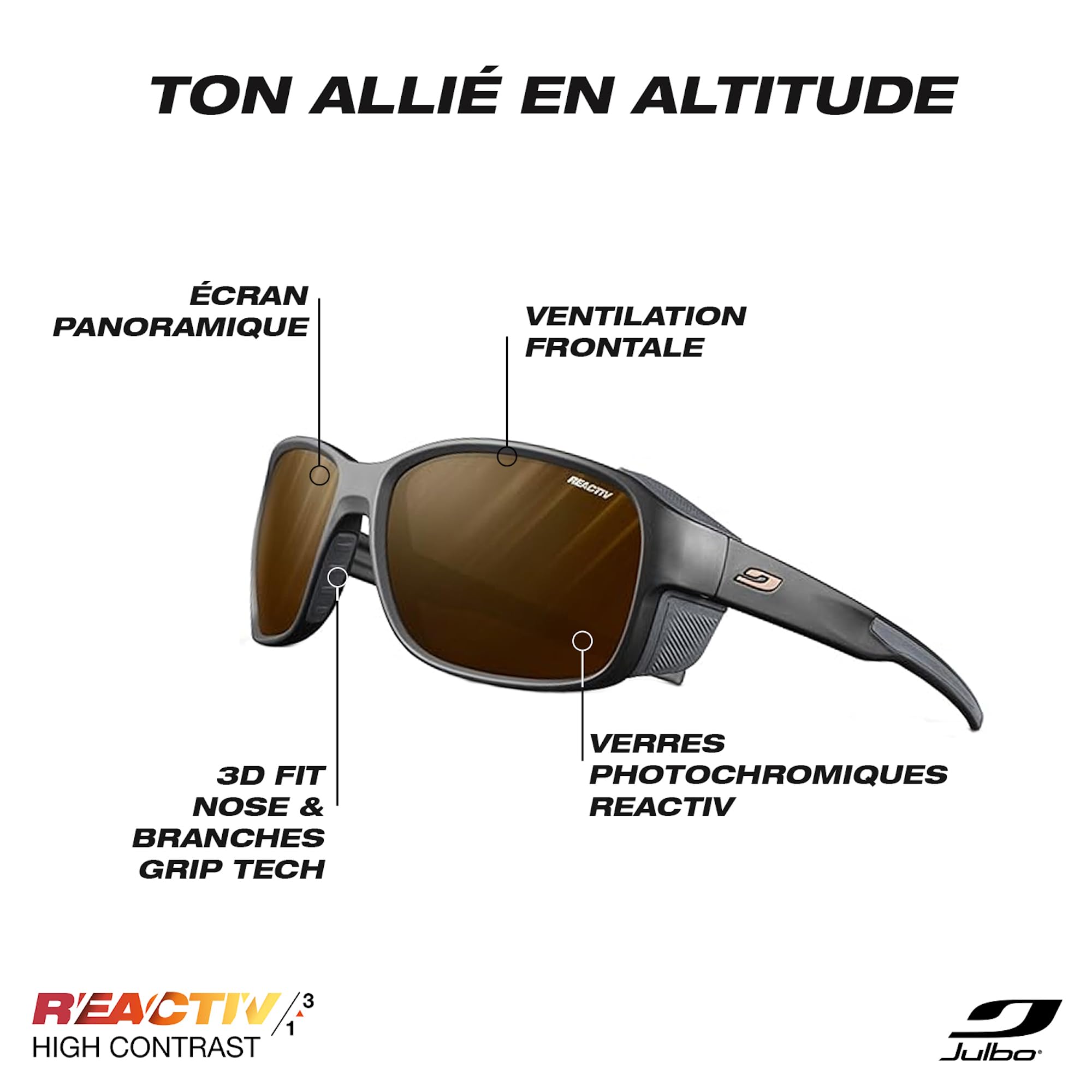 Julbo MONTEBIANCO 2 Gafas de sol Alpinismo, senderismo, trekking Adultos mixtos