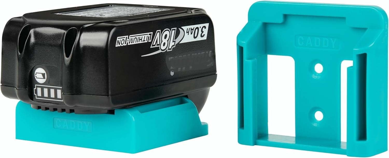 Caddy | Battery Holder for Makita 18v Battery - Perfect for Work Bench, Garage Organizer, Work Van Accessories, Tool Box (2-Pack)