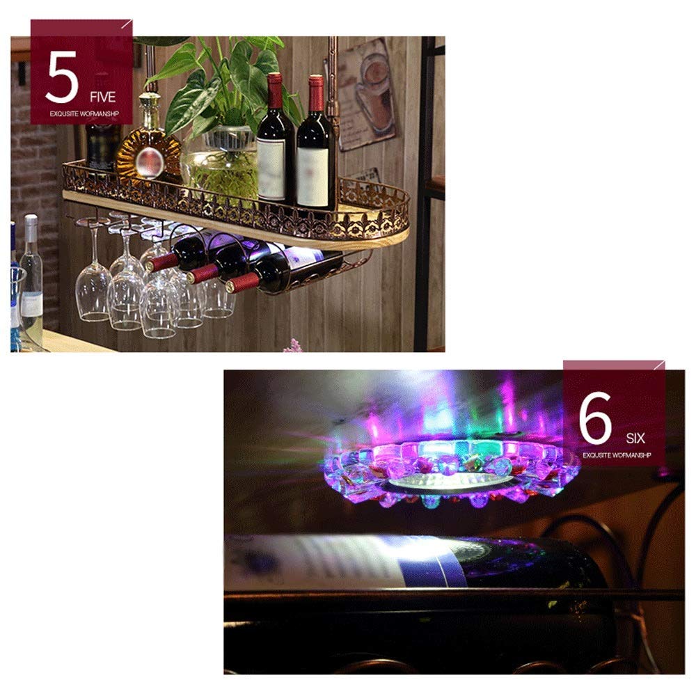 Soporte para Copa de Vino Estante para Vino al revés Estante para Vino de Estilo nórdico Colgador de Adornos de Copa de Viento Industrial Retro Creativo (Blanco 80x28cm)