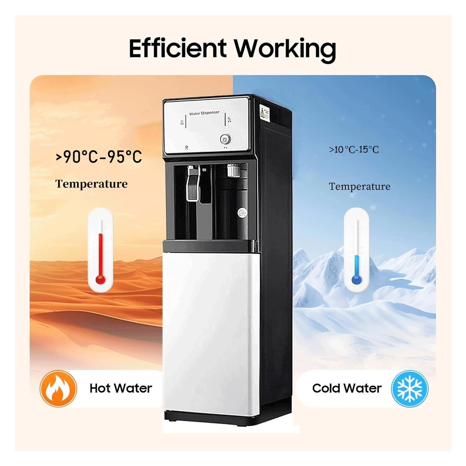Servicio De Alta Velocidad Área De Descanso Dispensador De Agua Sin Botella,Enfriador De Agua Fría Y Caliente Independiente para Hogares Y Oficinas