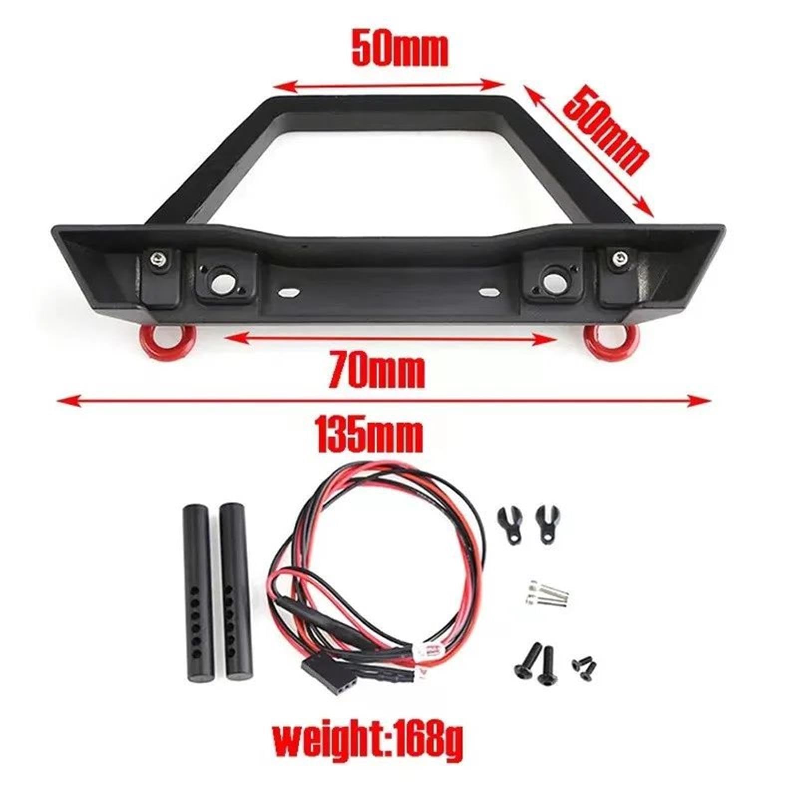 Per Axial Per SCX10 II 90046 1/10 Rc Paraurti Anteriore Con Luci