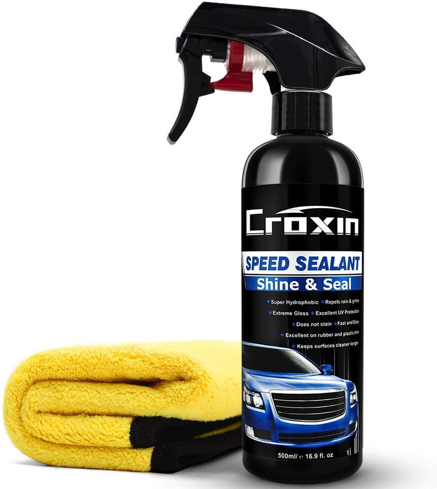 Car Paint Sealant Hybrid - Ceramic Coat Polish Wax and Sealer Kit Mirror Shine Spray Car Coating Paint Care Anti-Scratch Super Hydrophobic Liquid 16.9 oz