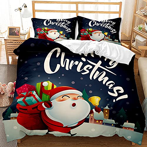 Parure de lit de Noël anti-plis et ultra douce en microfibre 135 x 200 cm - 2