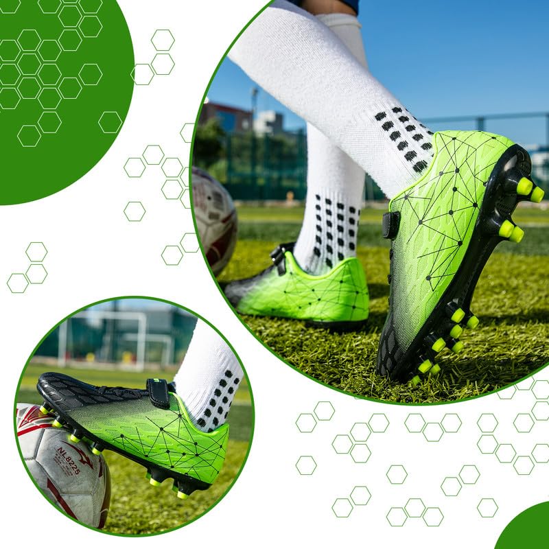 Hanani Dziecięce buty do piłki nożnej, FG/AG, buty piłkarskie, dla chłopców i dziewczynek, sztuczna murawa, buty treningowe, buty sportowe dla nastolatków na zewnątrz, do użytku wewnątrz i na