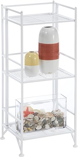 Miniatura 4 de Convenience Concepts Designs2Go - Estante para almacenamiento extra de 2 pisos, metal, plegable, Metal, Blanco