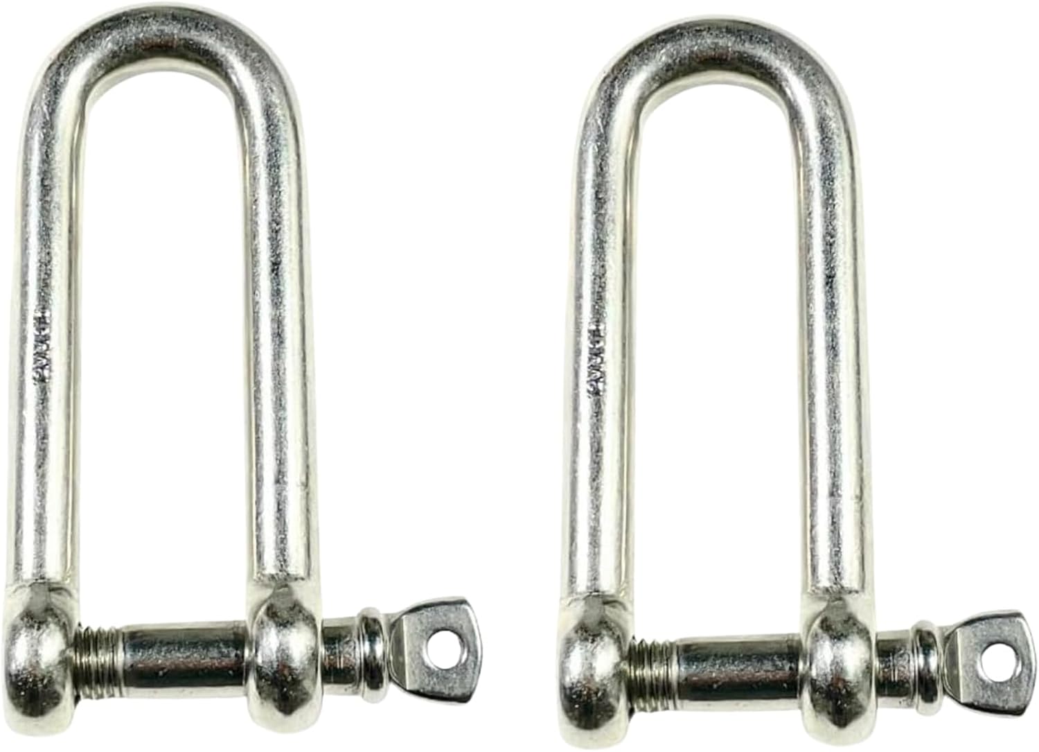 MarineNow 316 Stainless Steel Long D-Shackle – Heavy-Duty Marine Grade Shackle with Screw Pin, Anti-Corrosion & Rust-Resistant for Boat, Anchor Chain, Rigging, Towing (Choose Size & Pack Quantity)