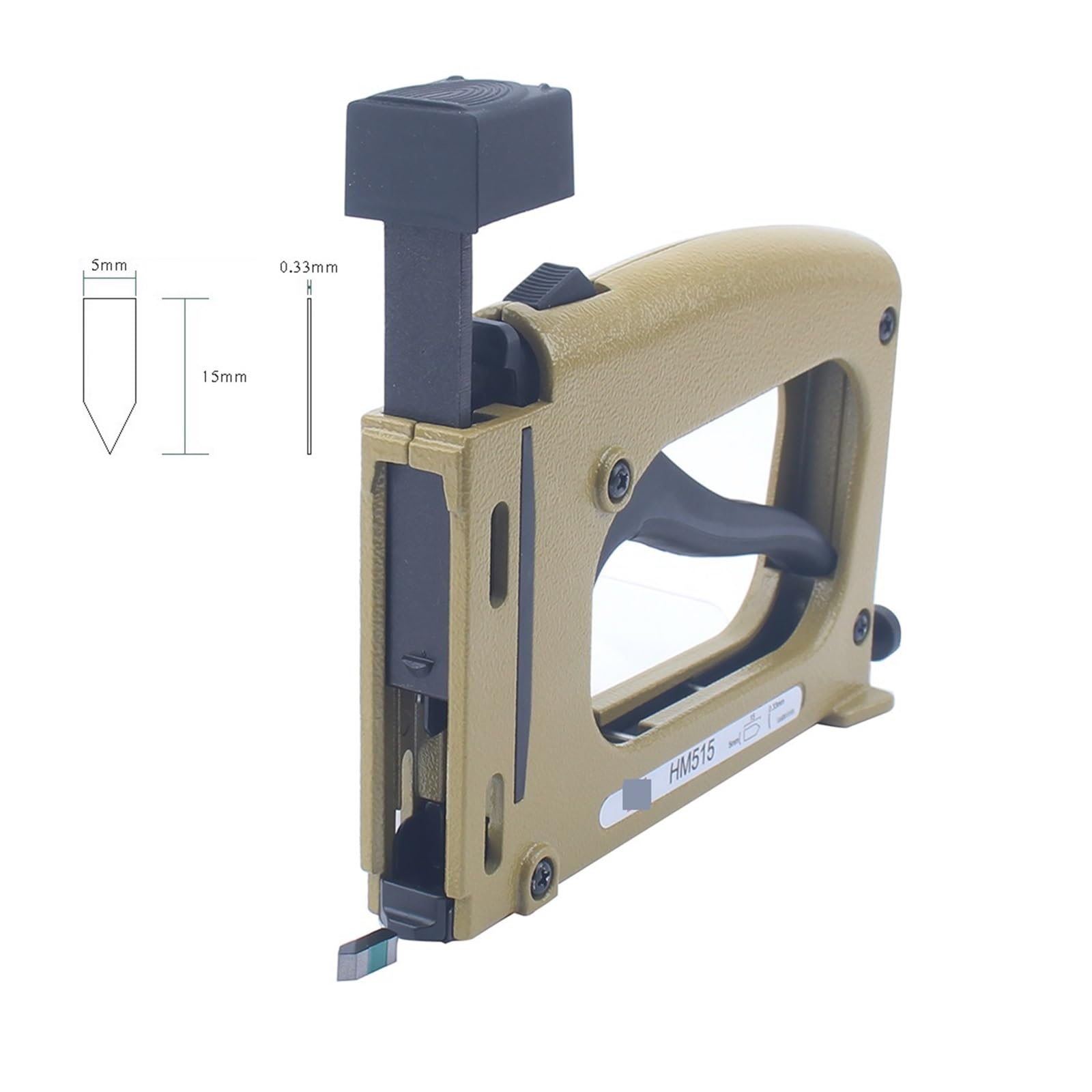 Grapadora, Clavadora de armazón HM515 con 1000 Uds. Clavos Manual Flex Point Tacker enmarcar Pin Grapadora(Tool with 4000 Nails)