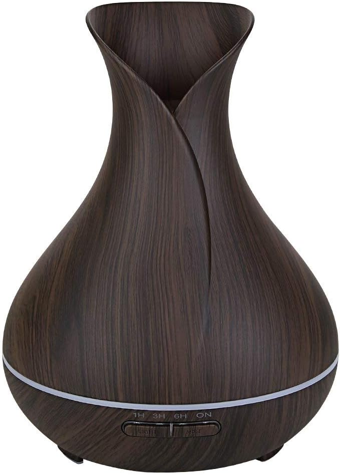 Divine Botanics Aromatherapy Humidifier 400 ml Essential Oil Diffuser, for Women Wood Grain Ultrasonic Cool Mist Humidifier - Use for Office Home Baby Yoga Spa Studio