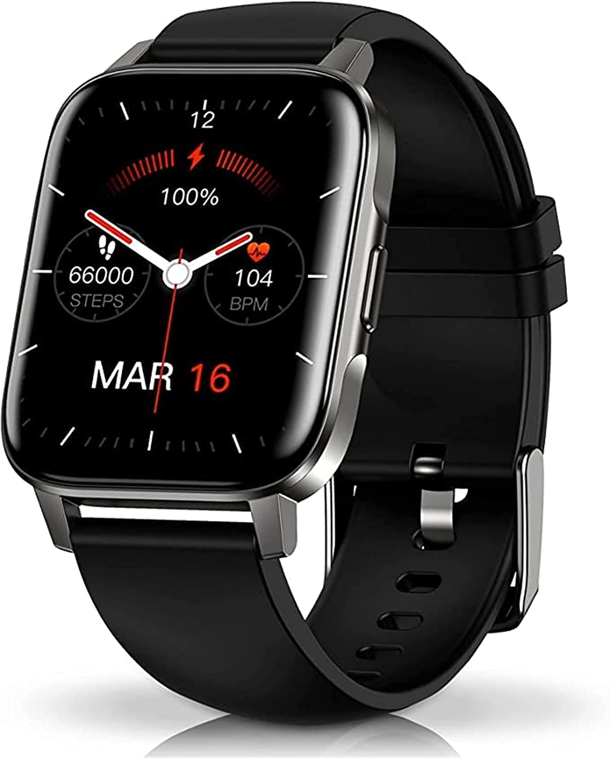 Smart Watches for Men, Fitness Tracker Technology, Bluetooth 5.0, Smart Watch to Monitor Heart Rate, Smart Watch for Women, Men with 1 Year Warranty.