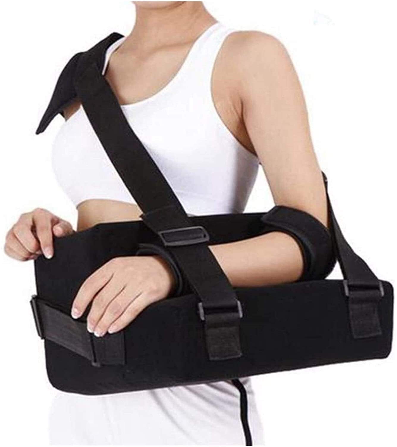 Inmovilizador de Abrazadera de Brazo Ajustable, Cabestrillo de abducción de Hombro con Alivio del Dolor de Almohada Ideal para Reparaciones de Manguito rotador, dislocaciones de separacione