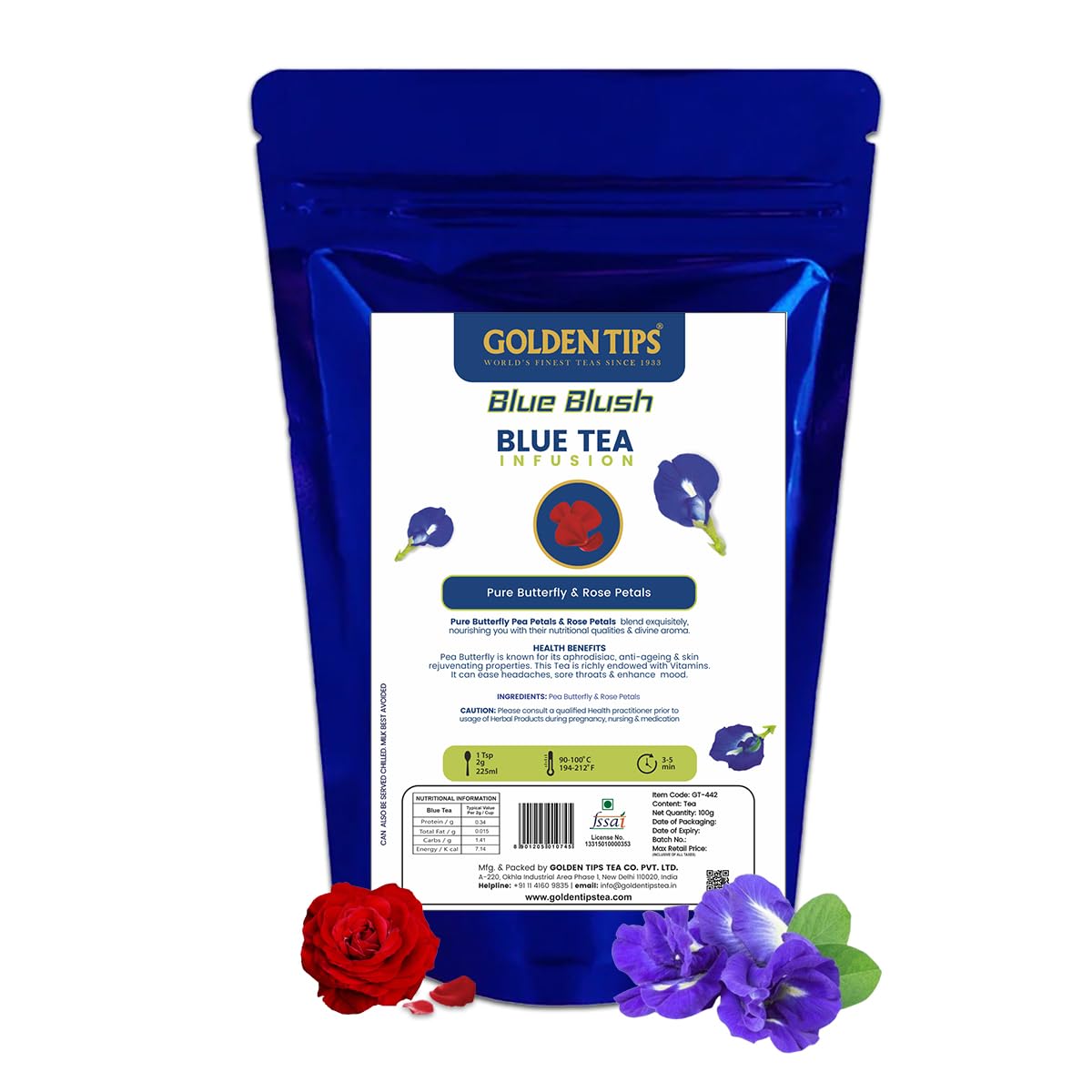 See full amazon price history chart for Golden Tips Blue Blush Pure Butterfly and Rose Petals Infusion Blue Tea, Dried Butterfly Pea Flower, Premium Zipper (100gm -50 cups) Golden Tips Blue Blush Pure Butterfly and Rose Petals Infusion Blue Tea, Dried Butterfly Pea Flower, Premium Zipper (100gm -50 cups) (B0CZX7MDNR) Amazon Price History, Amazon Price Tracker