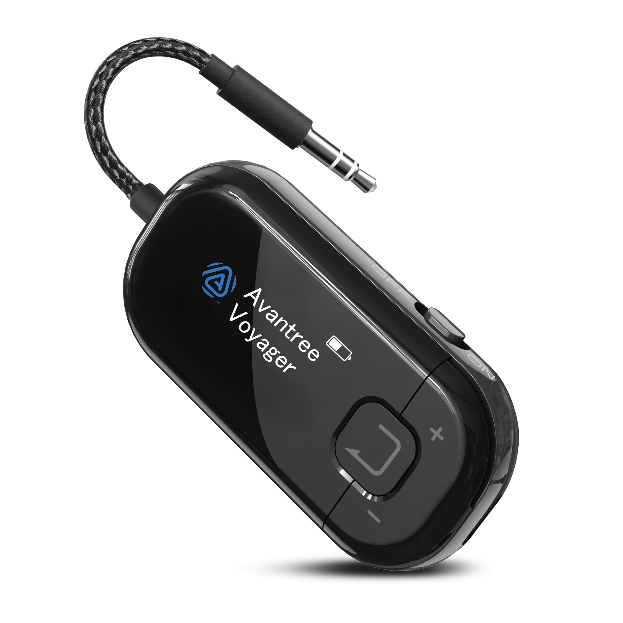 Avantree Voyager HA – Transmisor de Audio Auracast y Bluetooth 5.4 para Auriculares con Pantalla y Control de Volumen, Chip Qualcomm, Actualizable vía Firmware, AUX para TV, PC y Escucha Inalámbrica