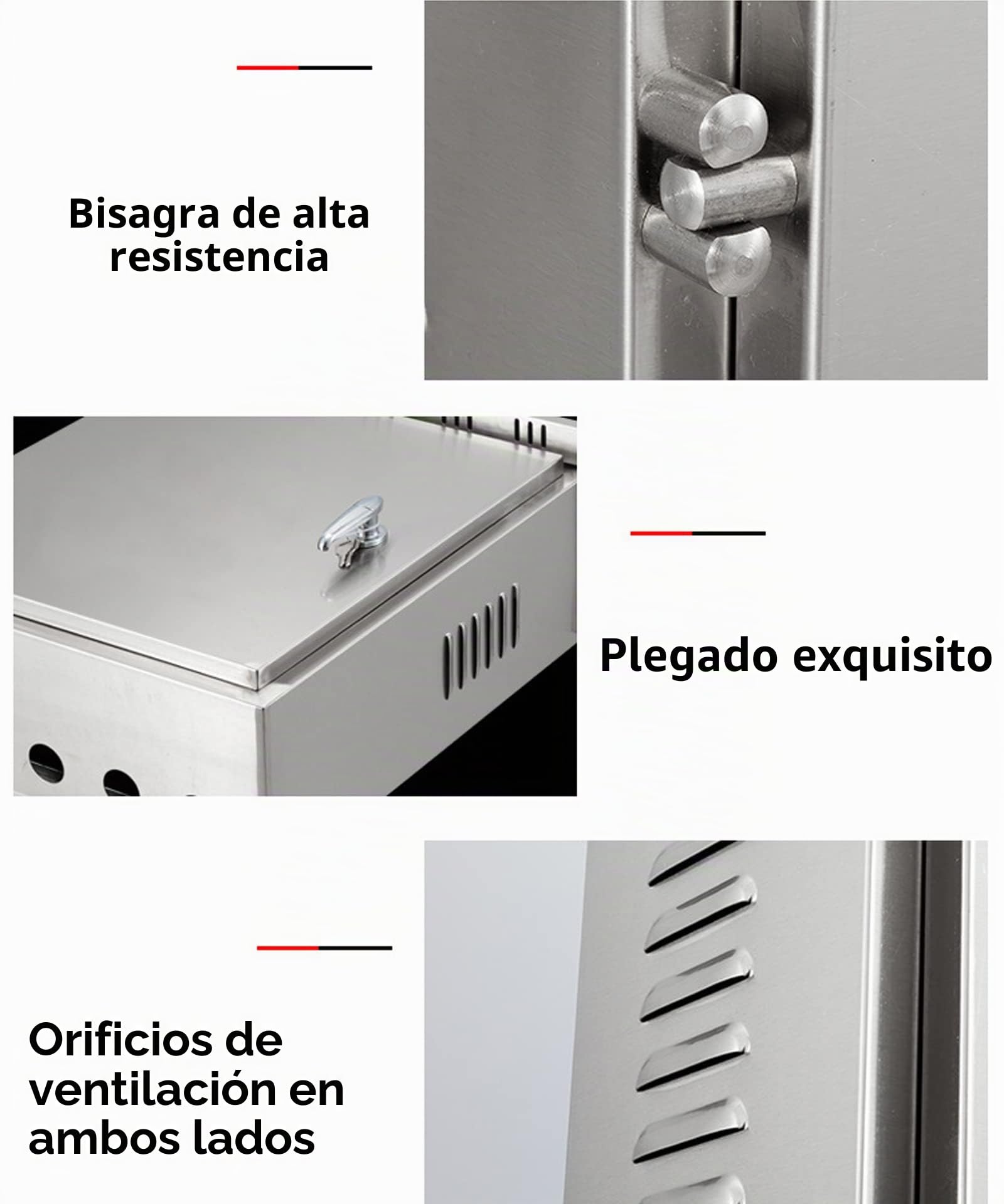 Armario de acero inoxidable, caja de conexiones 30 x 25 x 14 cm, placa de montaje aislante, resistente al agua, distribuidor eléctrico pared