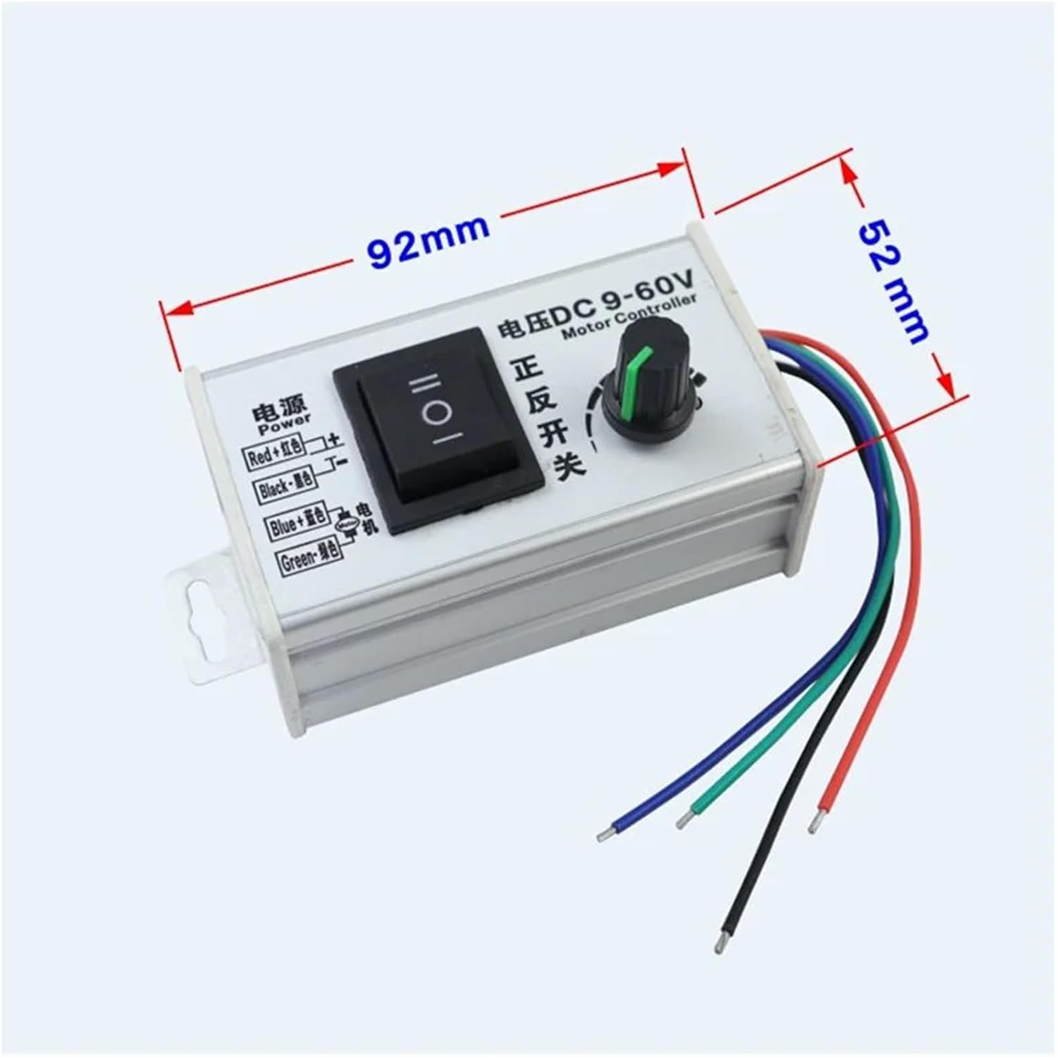 5882-45ZY Doppelwellen-Schneckengetriebe-Gleichstrommotor mit Halterung, 34 U/min, 24 V, PWM-Vorwärts- und Rückwärtsregler(Motor Bracket,32RPM)