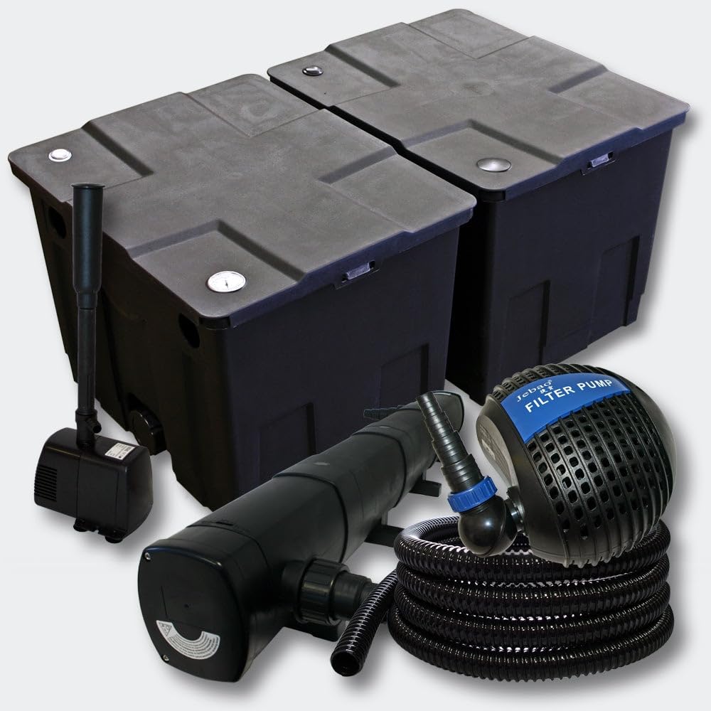 Kit de filtración de estanque Bio Filtro 60 000l UVC 72 vatios Bomba fuente 4216516