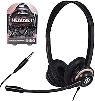 Sonitum 10-Pack Noise Canceling Over-Ear Headsets with Rotating Mic - Comfortable Wired PC Headphones for Office Calls, Zoom, 3.5mm Jack