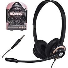 Sonitum Headset - Noise Cancelling Computer Headset for Office, Meetings, Chat - Comfortable Over-Ear Headphones with Rotating Microphone - 3.5 Jack for Universal Connectivity 1 Pack