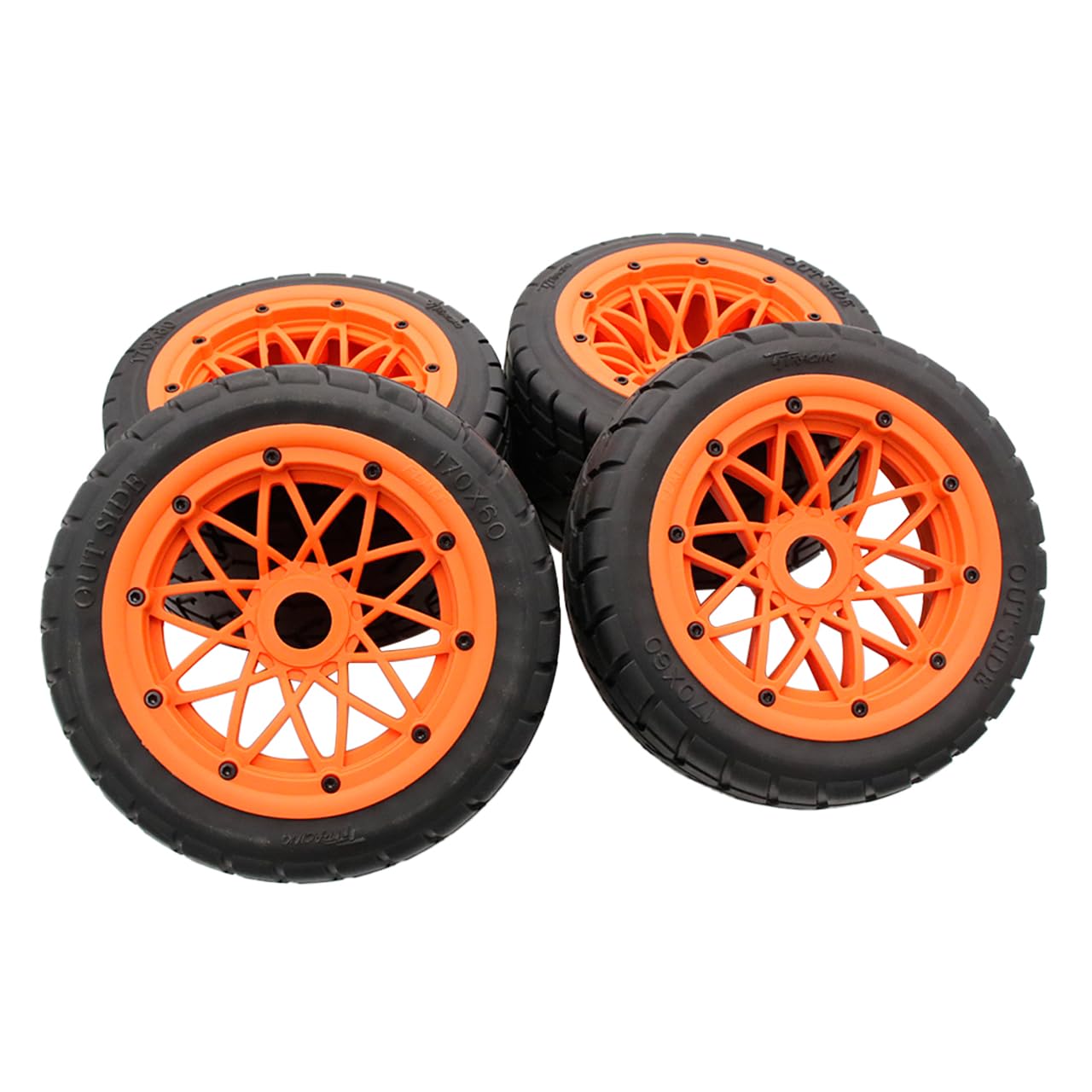 Womaqu 14401-21 1/14 Scale RC Car Accessories Rally Wheels, Spare Parts RC Vehicle Wheels & Tire Sets for 14431 & 14332 & 14331 (Four Tires)