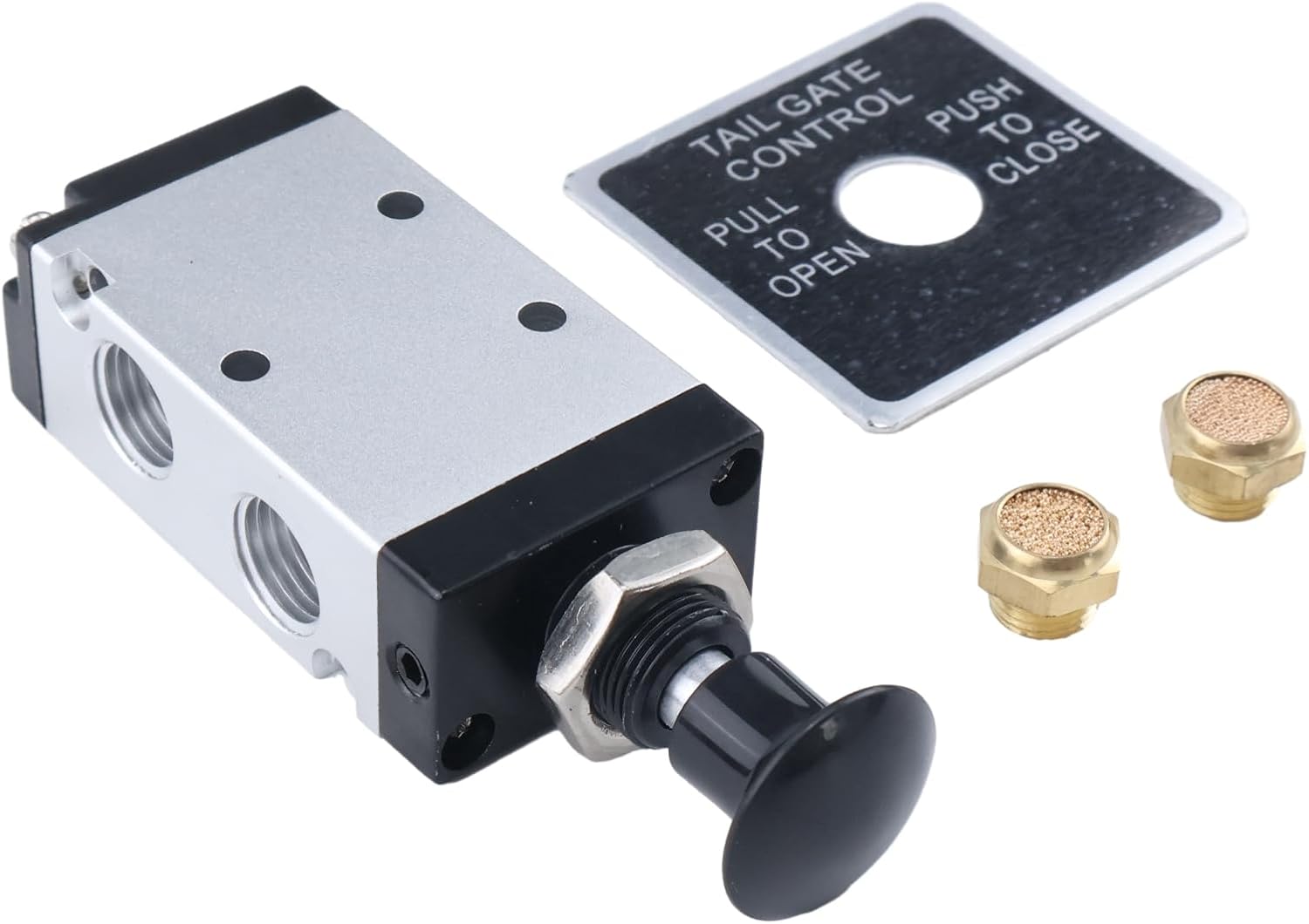 DVPARTS Air Valve Push-Pull 4 Way 2 Position Manual Dump Truck Tailgate Valve BAV010 Compatible with Buyers