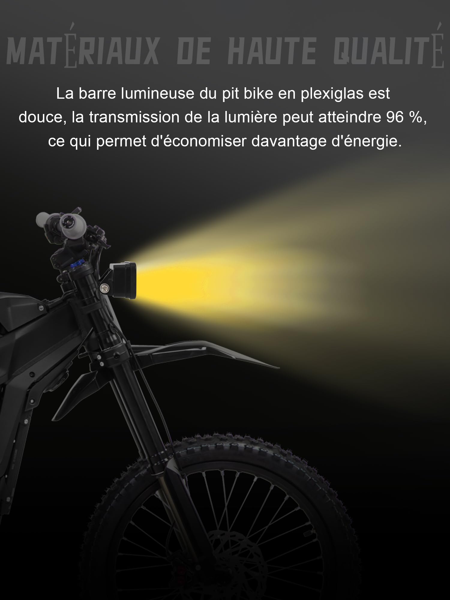 Phare Moto avec Interrupteur pour Talaria Sting R MX4 MX3 Dirt Bike Jaune | Éclairage Jaune, Interrupteur Inclus, Usage Moto Électrique, Lumière pour Talaria Sting R MX4 MX3