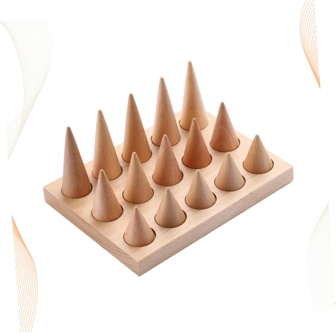 Solid Wood Ring Storage Tray Ring Display Stand Jewelry Display Storage Jewelry Rack