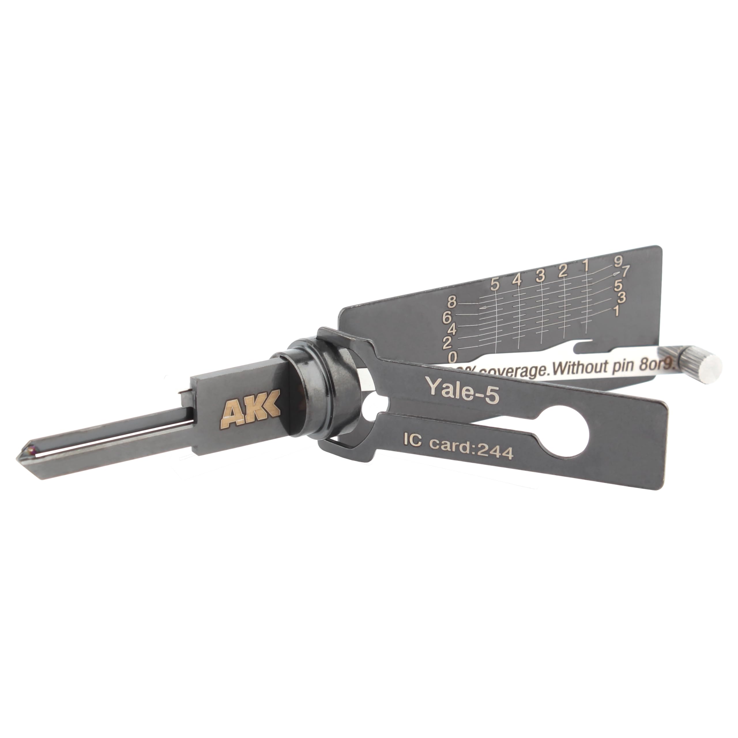 Rlokk Black Lock Pick Locksmith Tool For Yale Locks, 2 In 1 Lock Picking And Decoder Tool, Uk Door Lockpick Kit (Yale-5)