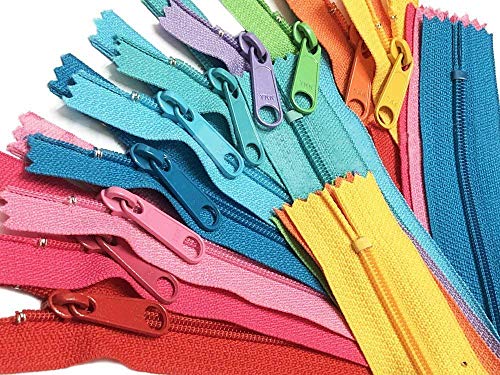 YKK Handbag Zippers #4.5 with Extra-Long Pull - Request Your Own Colors for Your YKK Zipper Assortment - Made in The USA - (25 Zippers) (20 Inches)
