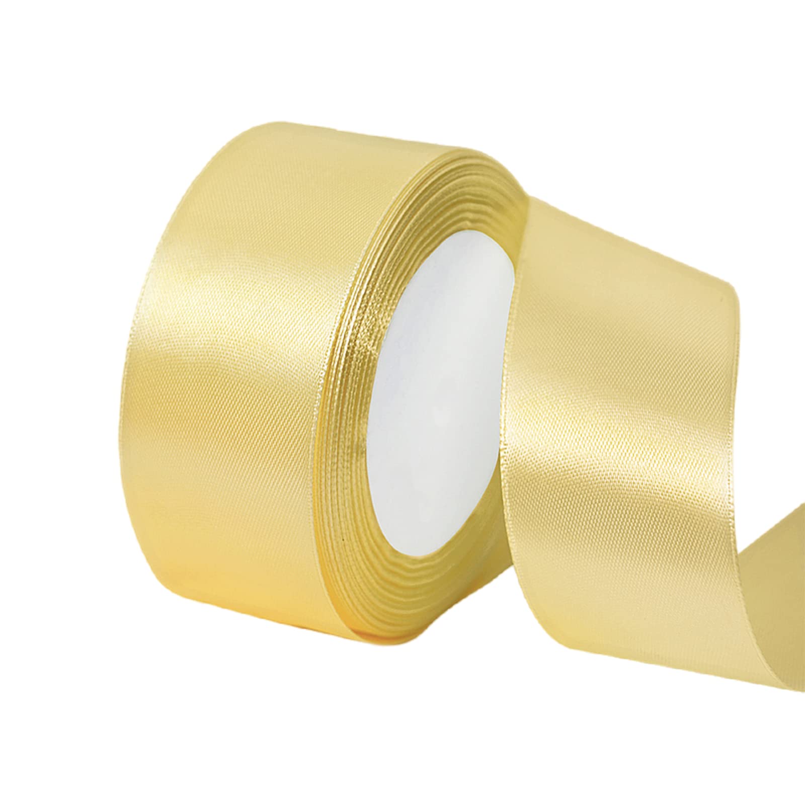 Champagne Gold Satin Ribbon 10mm, 23 Meters Champagne Fabric Ribbons Double Sided Silk Ribbons for Gift Wrapping, Crafting, Hair Bows, Balloons, Wreaths, Cakes, Wedding Party, Christmas Decoration — view 22