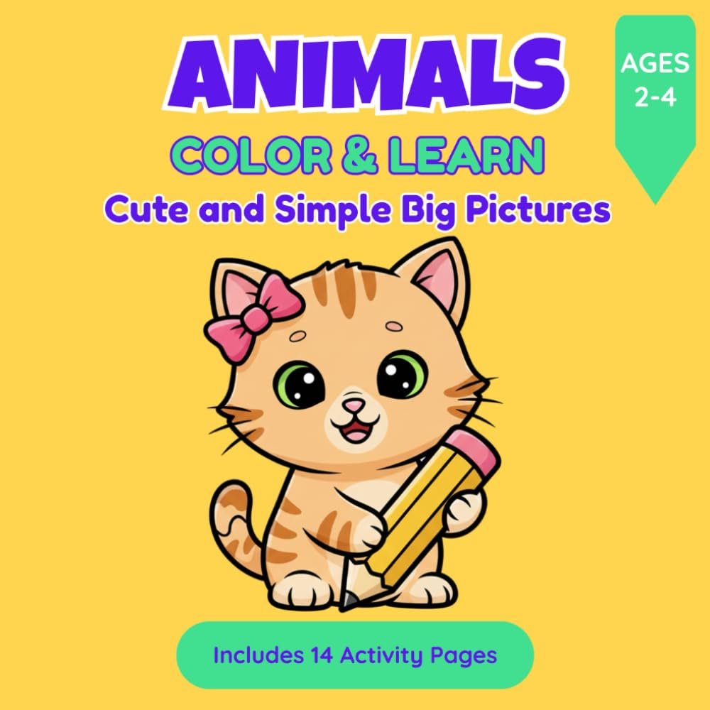 Animals: color & learn: Cute and Simple Big Pictures