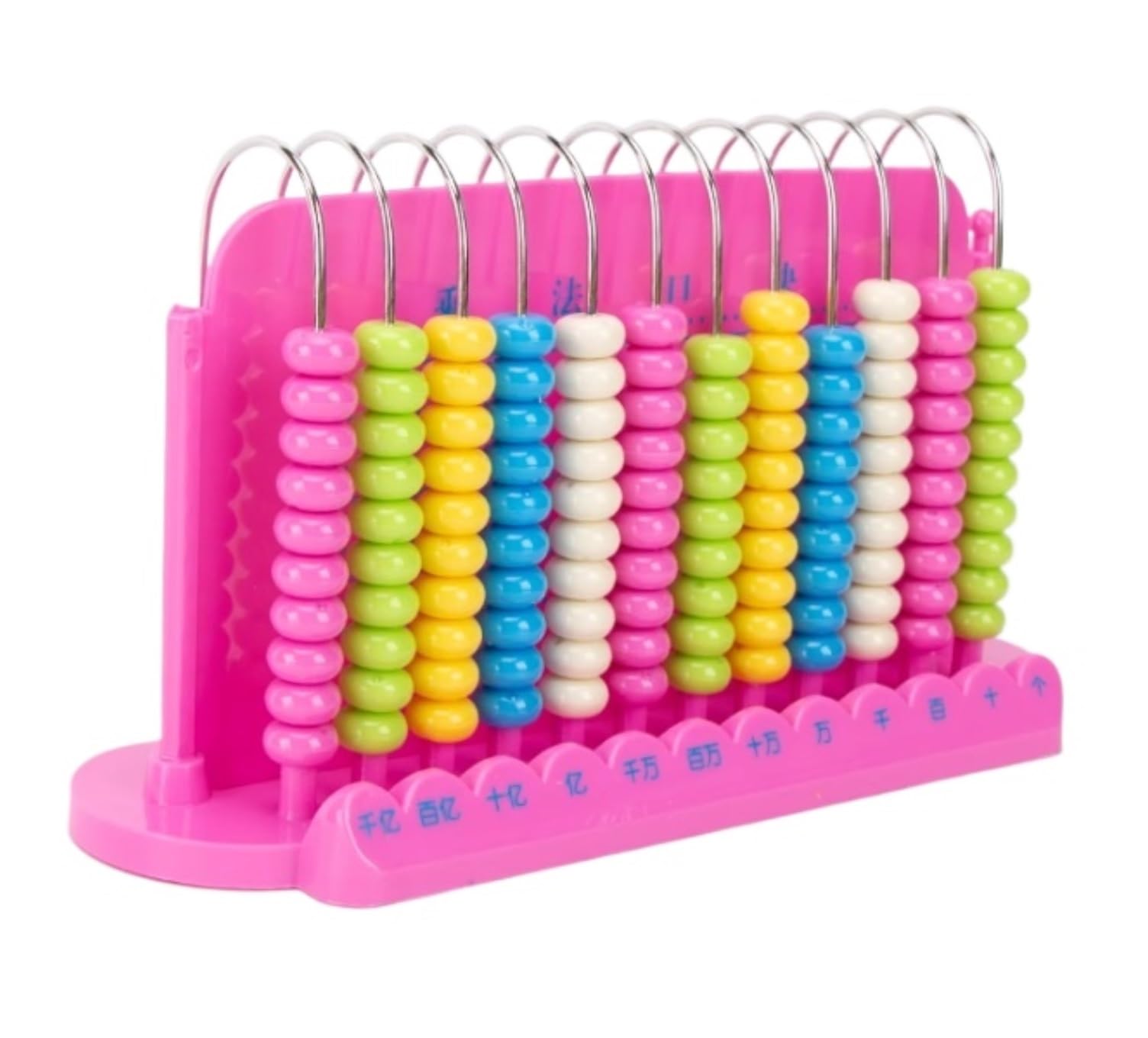 Ábaco Ábaco Educativo De 12 Filas For Contar Matemáticas, Ideal For Preescolar. Acero Inoxidable Plástico Oficina Material(Pink)