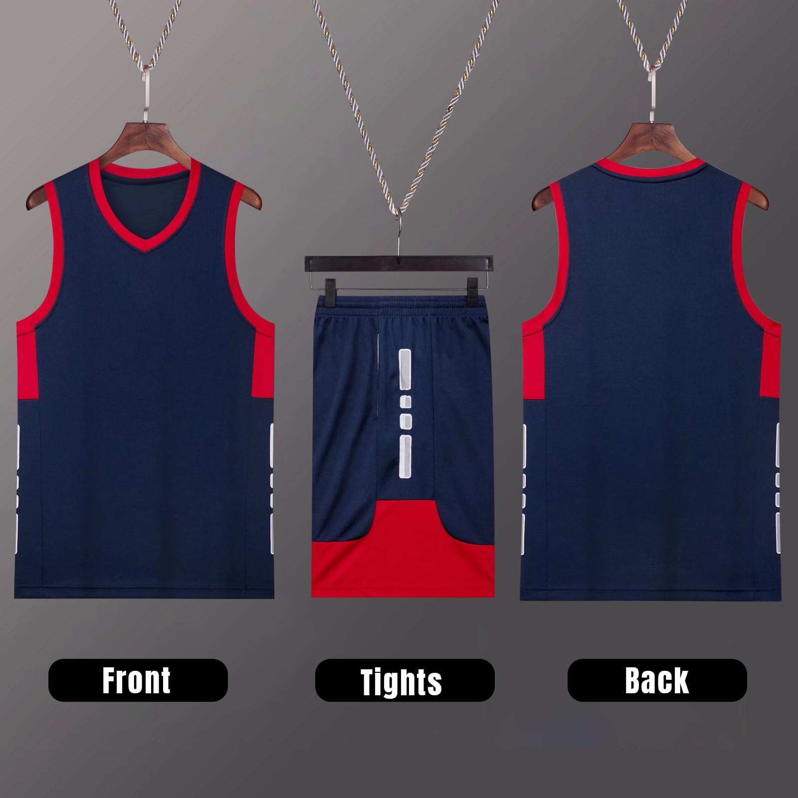 Generisch Basketball Trikot Herren Kinder, Personalisiert Basketball Jersey mit Eigenem Namen Nummer Logo