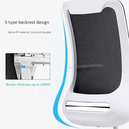 Miniatura 4 de Office Chair, Mid Back Black Mesh Swivel Ergonomic Task Office Chair with Adjustable Lumbar Support and Armrest