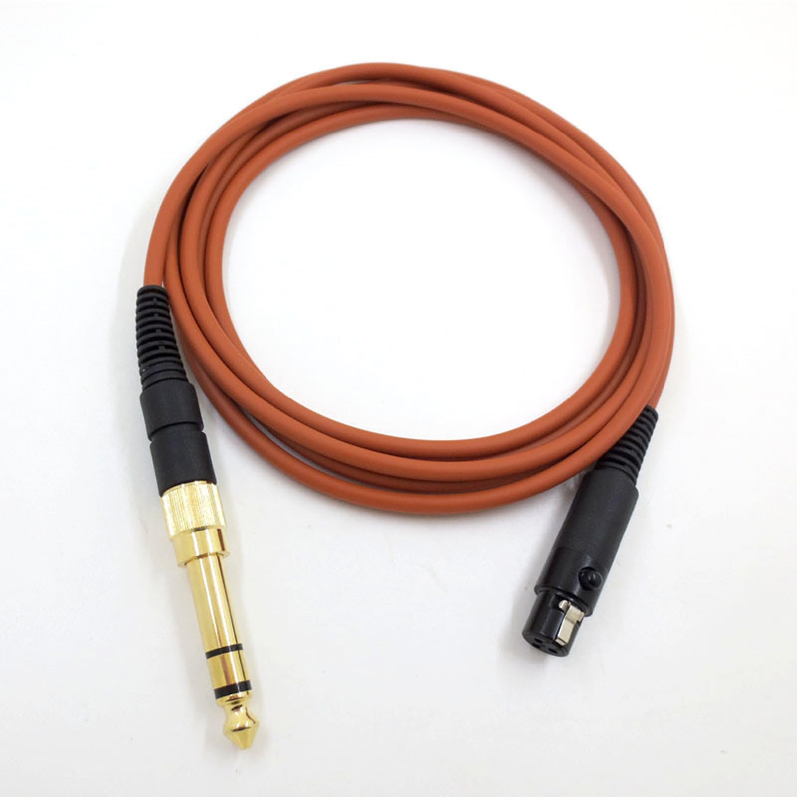 Cavo per AKG Q701 K712 K702 K271S K240S K240MK K181 K141 K171 K371 Cuffie,Mini XLR Cavo Audio di Ricambio con Adattatore da 6.35 mm,2 m/6.6 piedi,Arancia