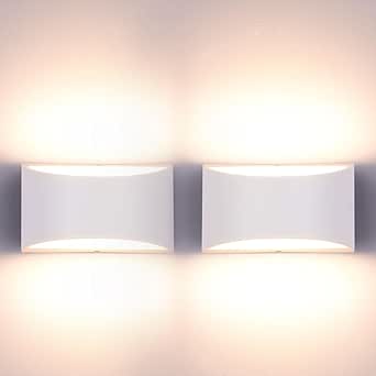 Glighone LED Wandlampen Dimbaar 2 Stks Up Down Wandlamp Indoor Moderne