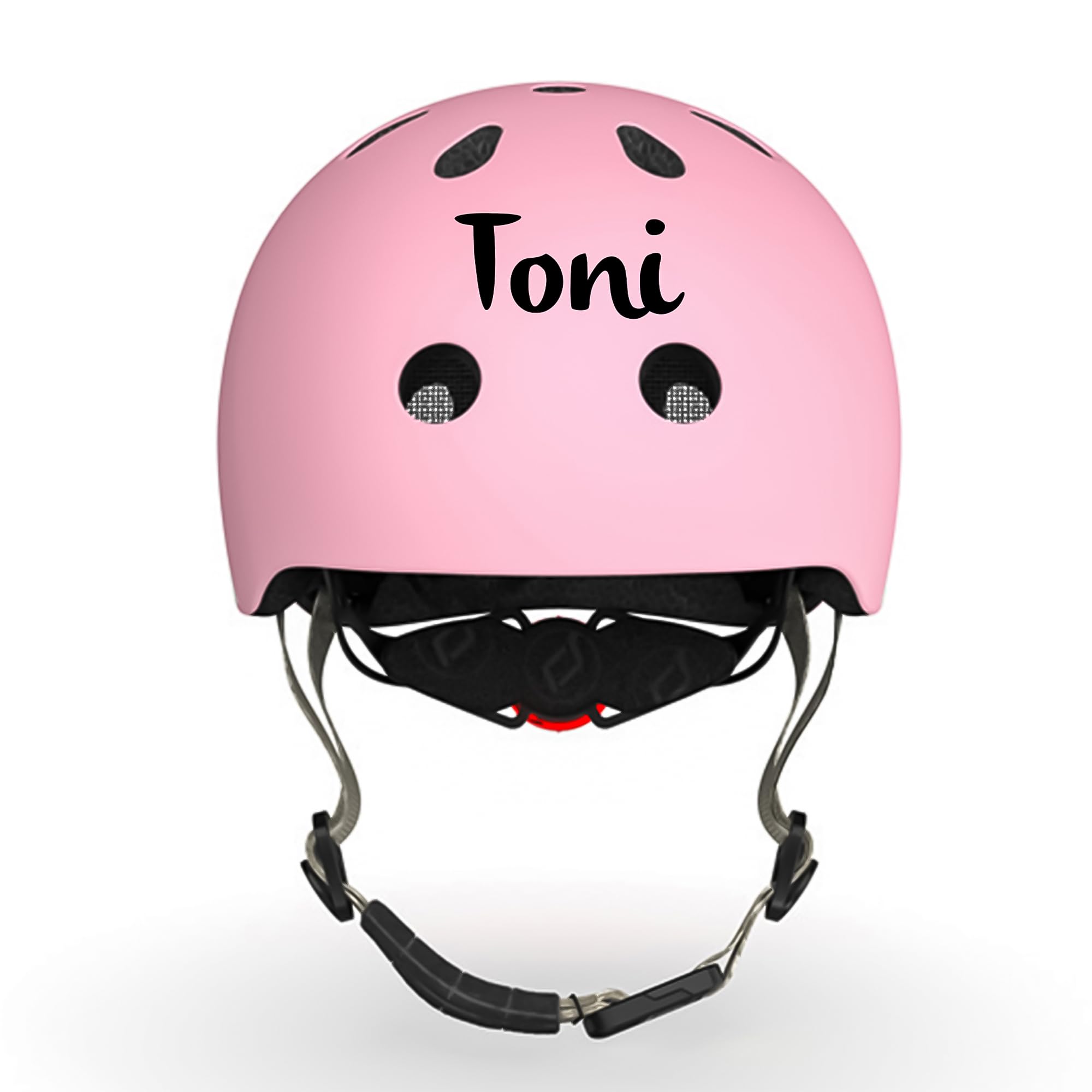 Scoot and Ride Casco per bambini – regolabile con luce di sicurezza LED – dai 1 anno in su – personalizzabile con nome