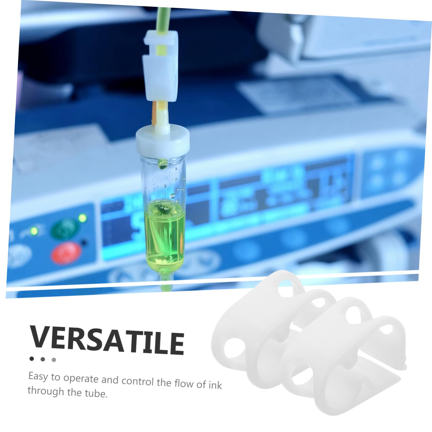 OSOLADY 5pcs Pipe Clamp Hose Clamp Tube Clip Tube Tubing Clamp Water Flow Control Clip Hose Valves Shut off Clamps Tubing Clips Water Flow Regulators Shut off Clip Plastic White