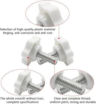 10 Pcs M6 M8 M10 Head Diameter 38mm Star Knobs Clamping Knob Grip Knurled Thumb Screw Handle Knobs Screws Tightening Thread Replacement Machine Handle