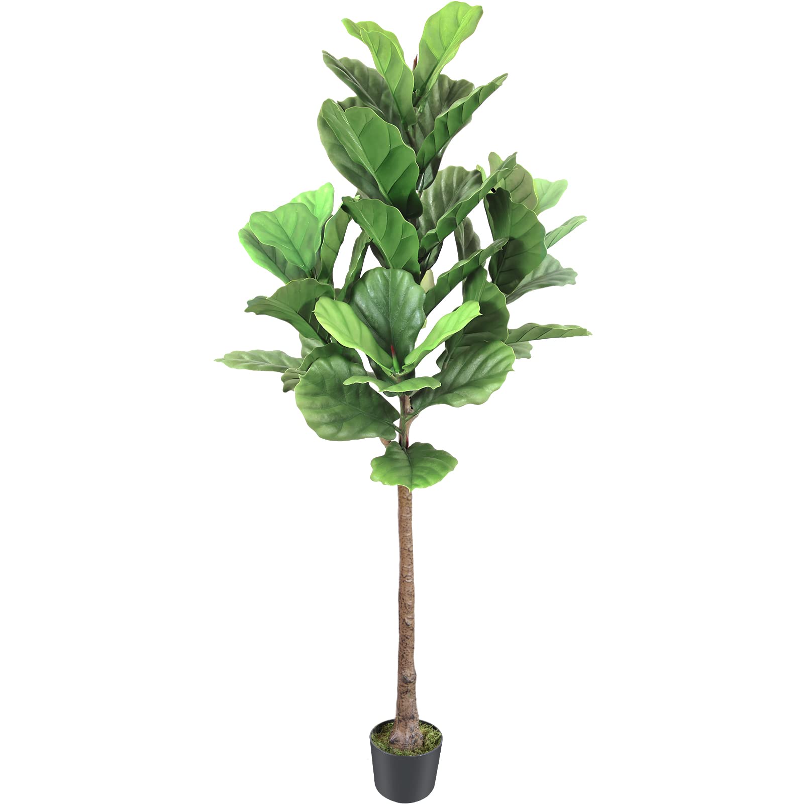 Innoasis Artificial Fiddle Leaf Fig Tree 6FT Tall Fake Plant Faux Fiddle Fig Leaves Silk Tree in Pot Artificial Tree Greenery Plant for Home Office Living Room Bathroom Decor Indoor