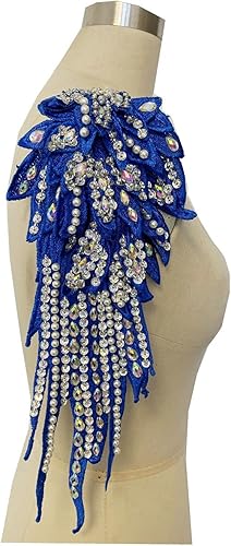 Miniatura 7 de Zbroh Hecho a mano con diamantes de imitación para coser de 18 colores, apliques de encaje de perlas para coser a mano, parches para accesorios de