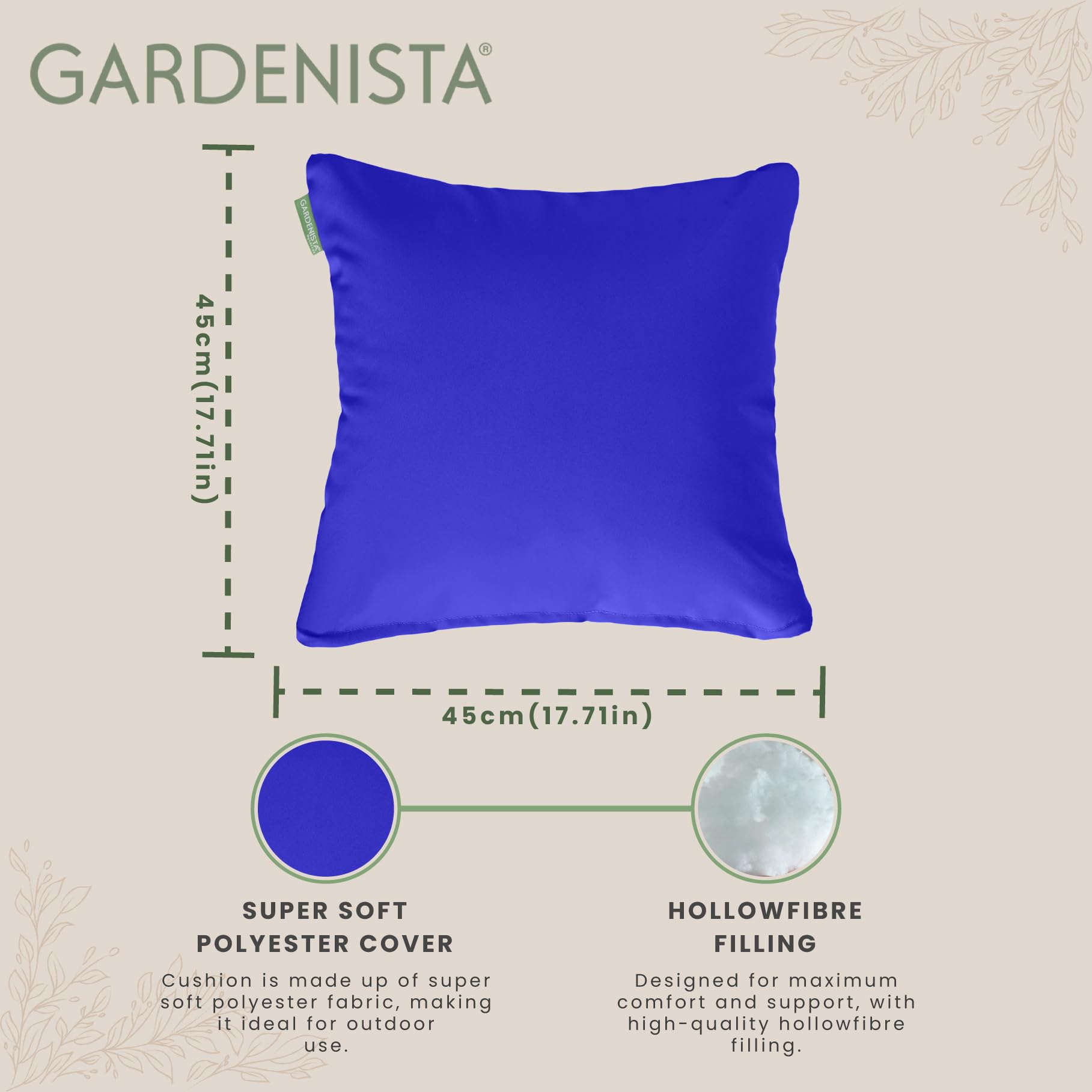 Gardenista Ronde Bolster Buiten Kussens - Waterbestendige Zitzak Kussen Perfect Beanbag Kussen Voor Bank Terras En Tuin 50x20cm